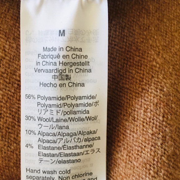 Madewell Kent Heather Color Block Alpaca Blend Open Cardigan - Picture 8 of 8